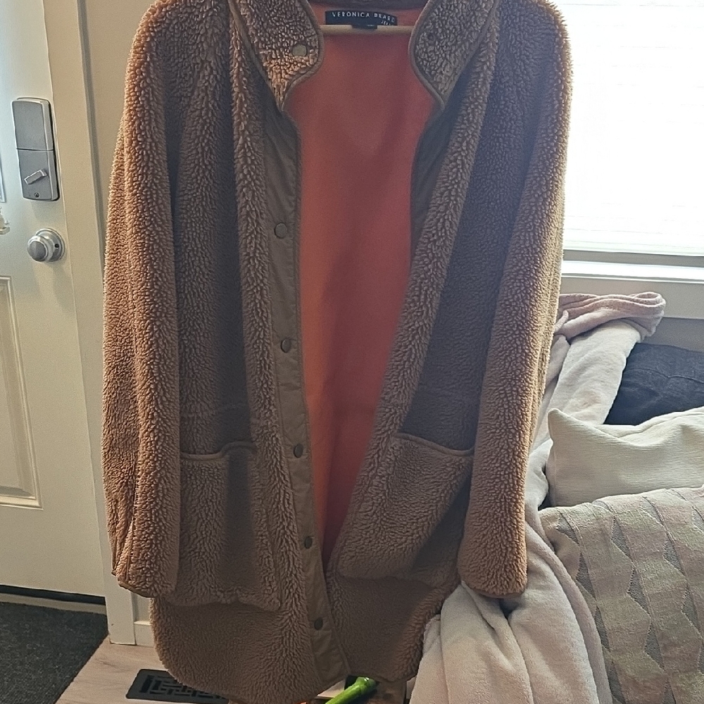 Veronica Beard Tan Teddy Cardigan